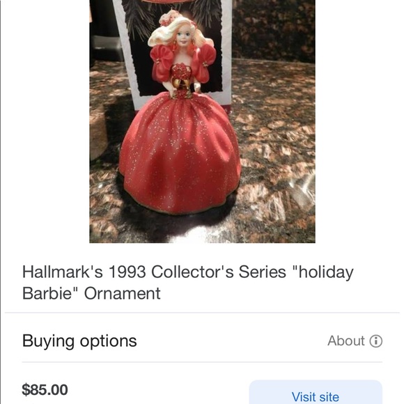 VINTAGE HOLIDAY BARBIE 1993 HALLMARK COLLECTOR - Picture 2 of 4